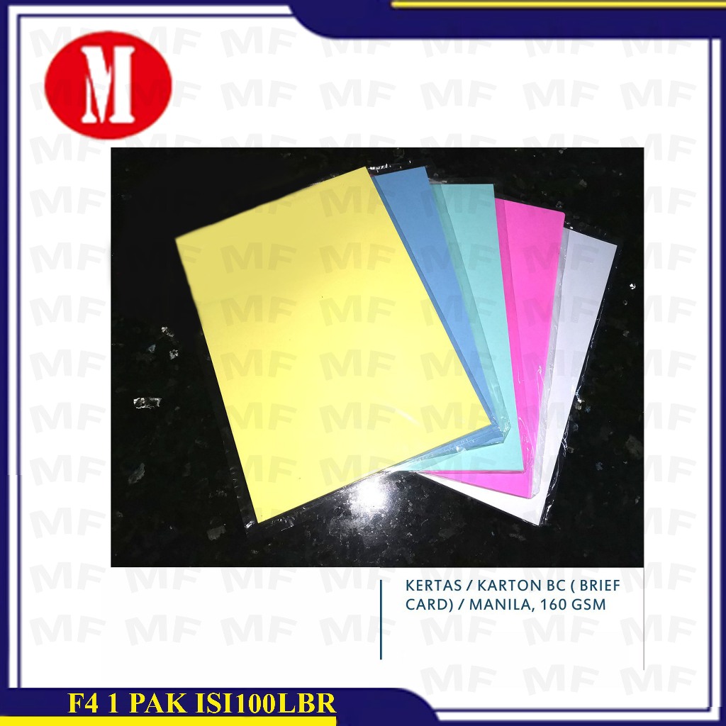 

Kertas BC Brief Card 160gsm F4