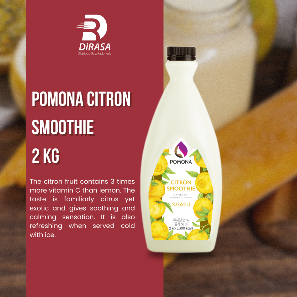 

DiRASA - POMONA Citron Smoothie 2 KG Untuk Bisnis HORECA/Barista/Bartender/Mixologist