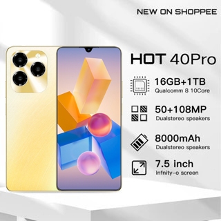 【2025 NEW】HP Murah INFINIX HOT 40PRO Smartphone Handphone 7.5inci RAM 16GB+ROM 512GB Cuci Gudang Gar