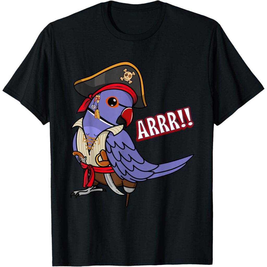 Pirate Parrot I Violet Indian Ringneck T-Shirt