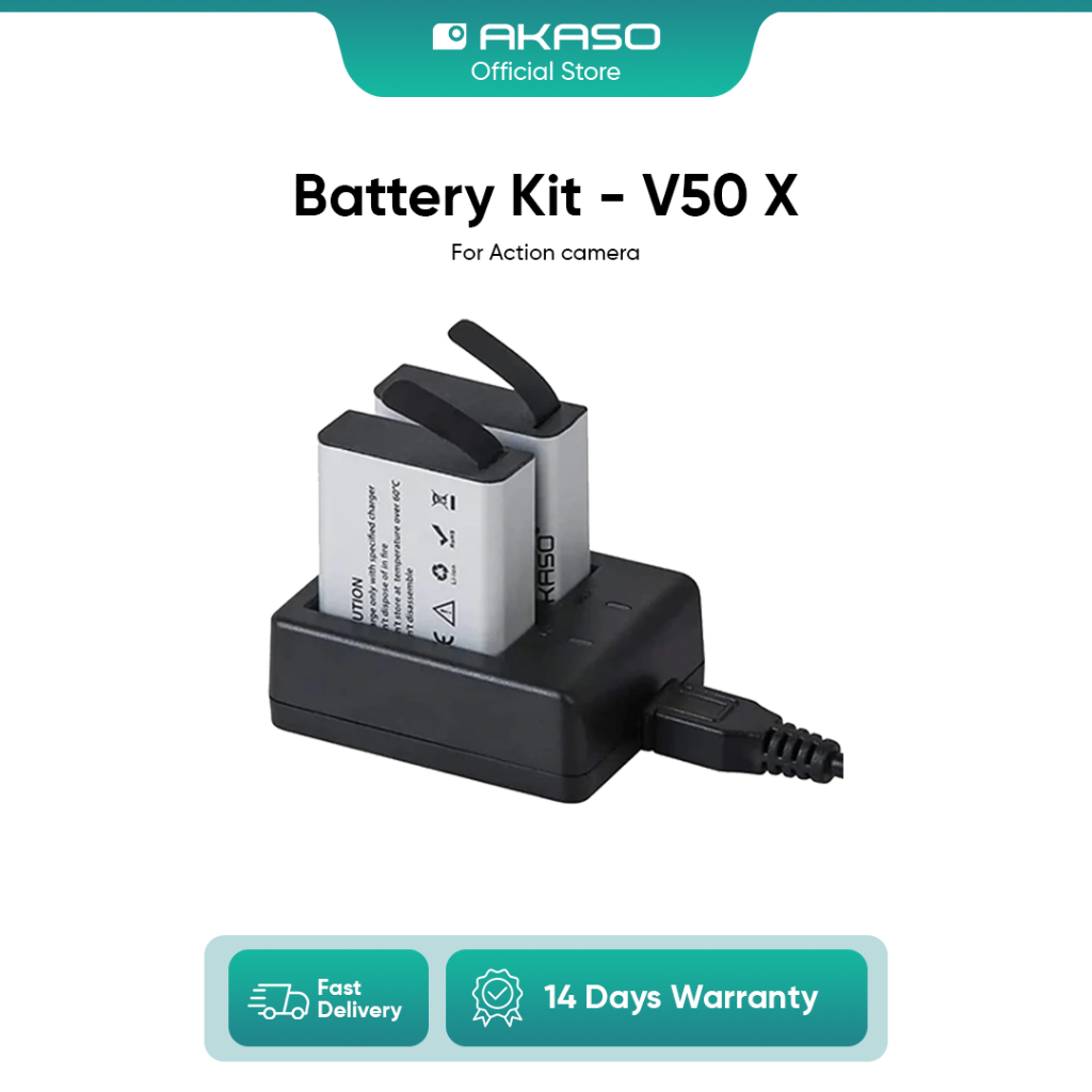 AKASO Battery Kit For V50X/Brave 7 LE/Brave 7/Brave 8