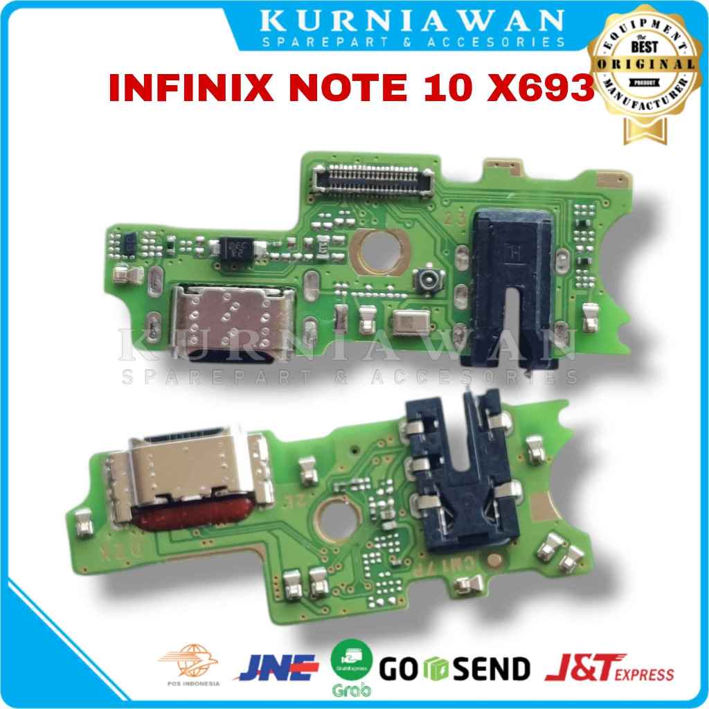 Konektor Charger Infinix Note 10 X693 Pcb Board Usb Papan Con Cas Mic Ori