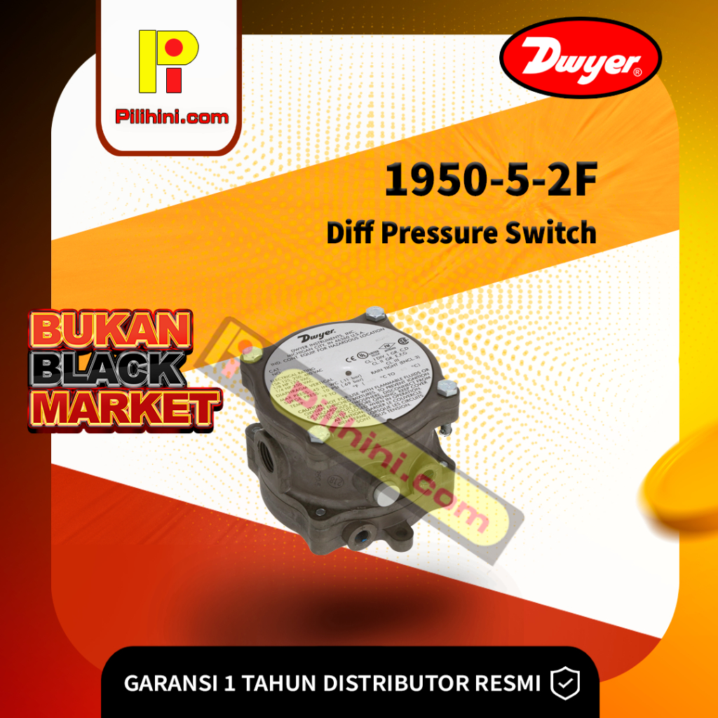 Dwyer Explosion-proof Differential Pressure Switch 1950-5-2F