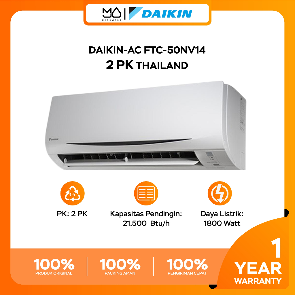 AC Daikin AC Thailand 2PK FTC 50 NV14 FTC 50NV14 - Garansi Resmi