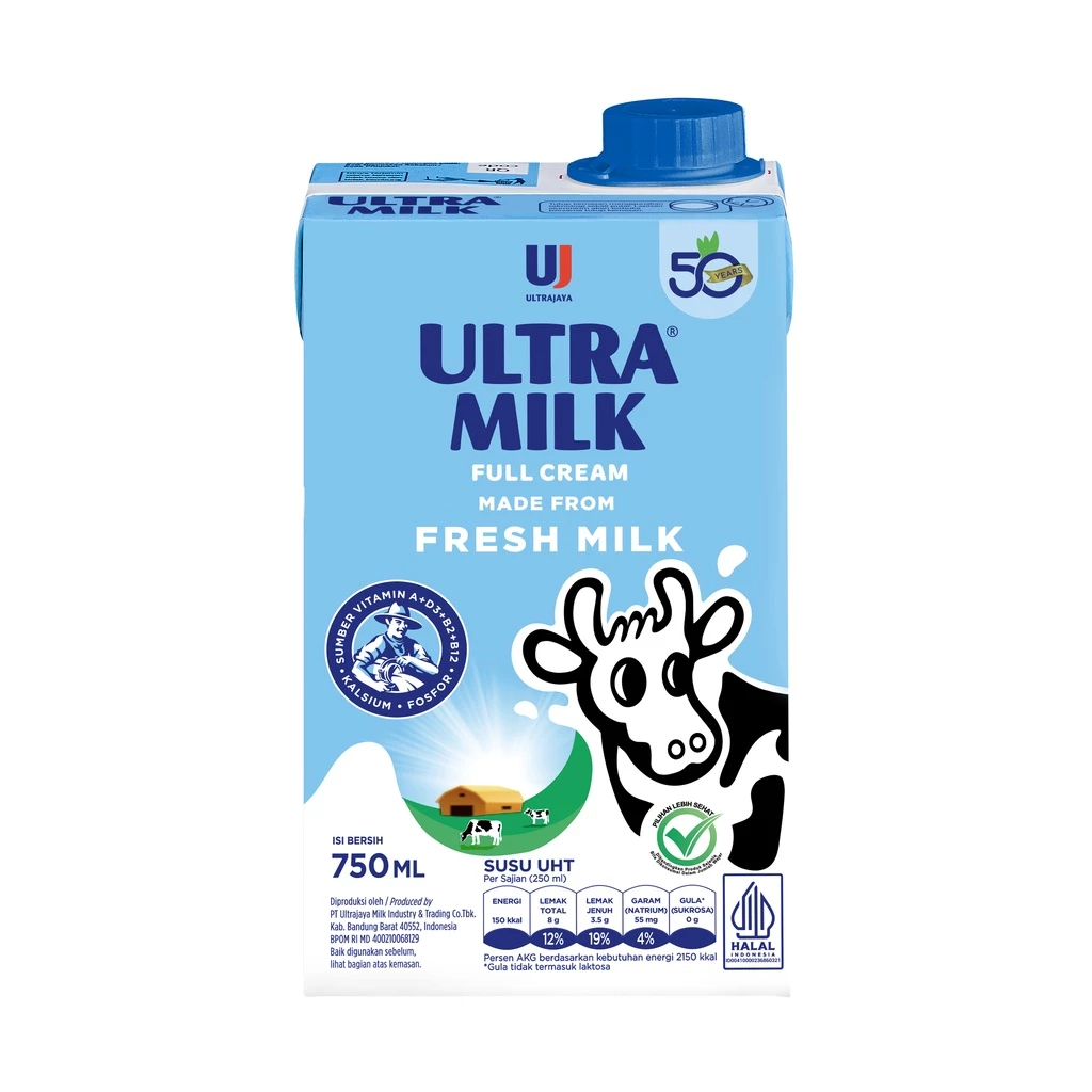 

Ultra Milk Susu UHT Full Cream 750 mL