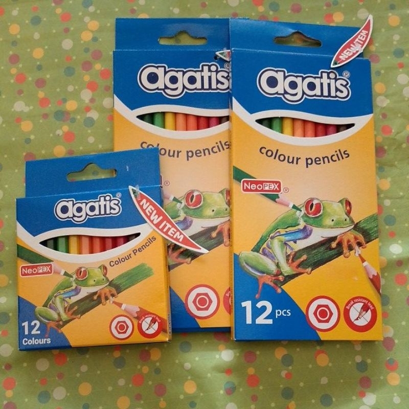 

pensil warna pendek dan panjang merek agatis