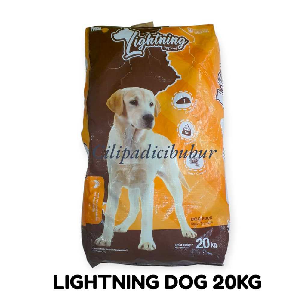 Lightning Dog Food Beef 20kg Makanan Anjing Dry Food Lightning Dog 20kg
