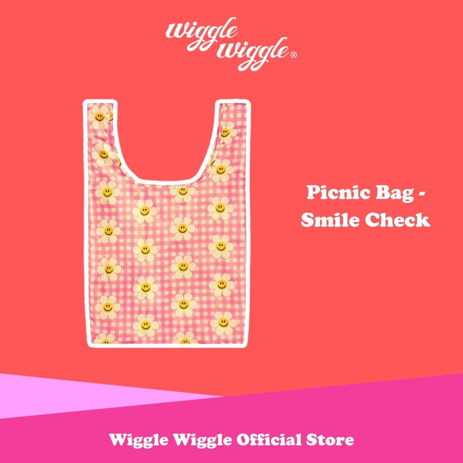Wiggle Wiggle Picnic Bag - Smile Check Tas Belanja Serbaguna