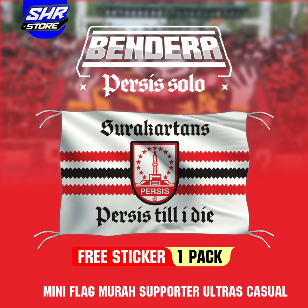 BENDERA PERSIS SOLO MURAH BENDERA SUPORTER BESAR TERMURAH Bendera Flag Murah PERSIS SOLO Casuals Ult