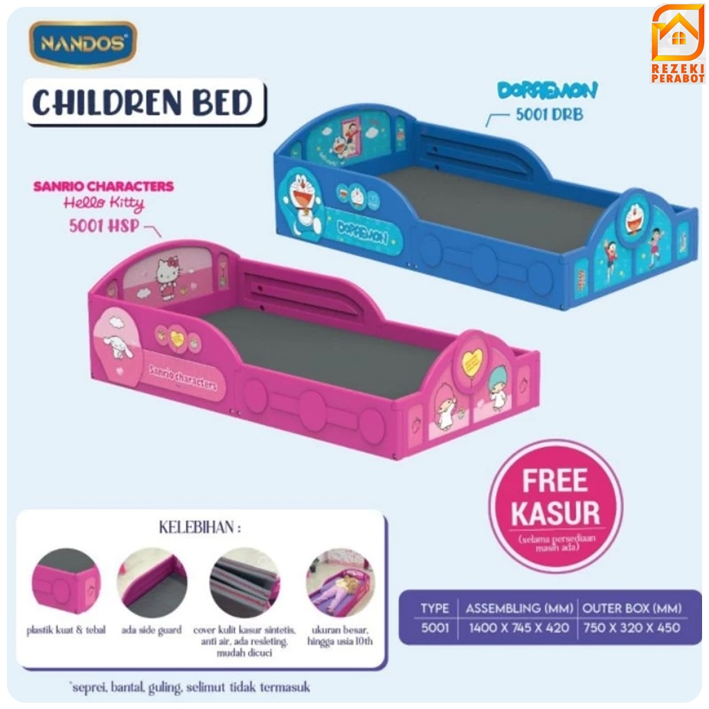 Tempat Tidur Anak / Children Bed Nandos / Childrens Bed Karakter Dipan Kasur Anak / Tempat Tidur Ana