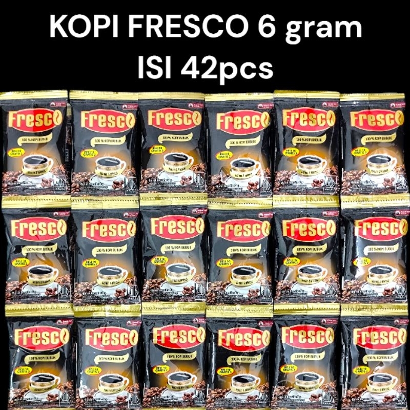 

42pcs KOPI FRESCO MINI 6gram Coffee Hitam ROBUSTACoffee Bubuk Hitam