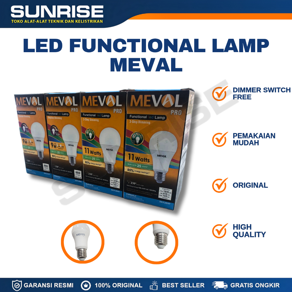 PROMO 5.5 LAMPU LED FUNCTIONAL LAMP MEVAL/LED MEVAL