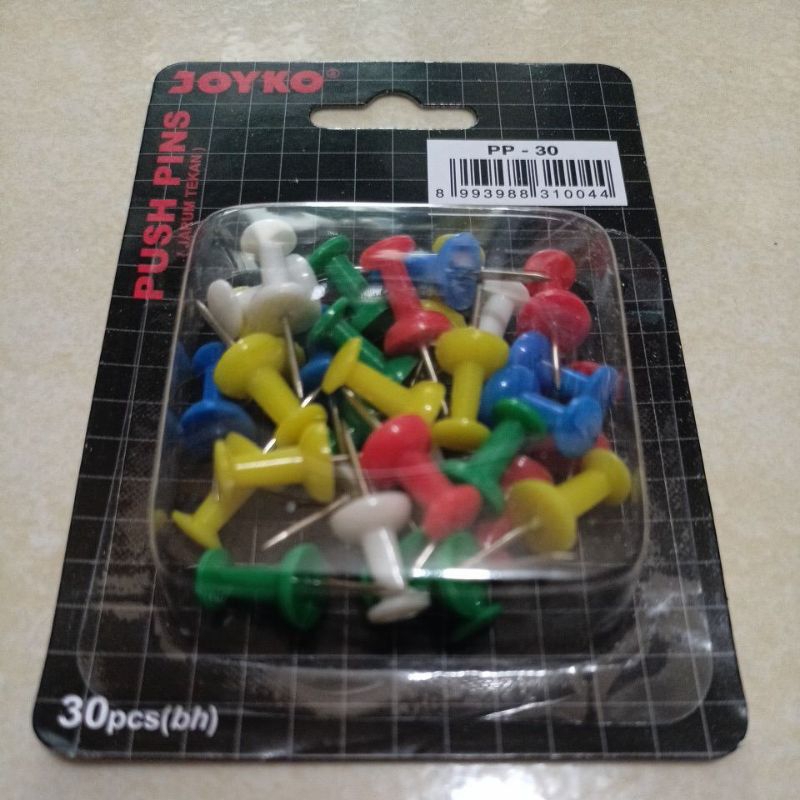 

Joyko Push Pin 30 Paku Pin Warna