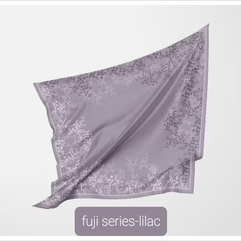 HIJAB MOTIF YS SEGI EMPAT VOAL PREMIUM SERIES FUJI WARNA LILAC