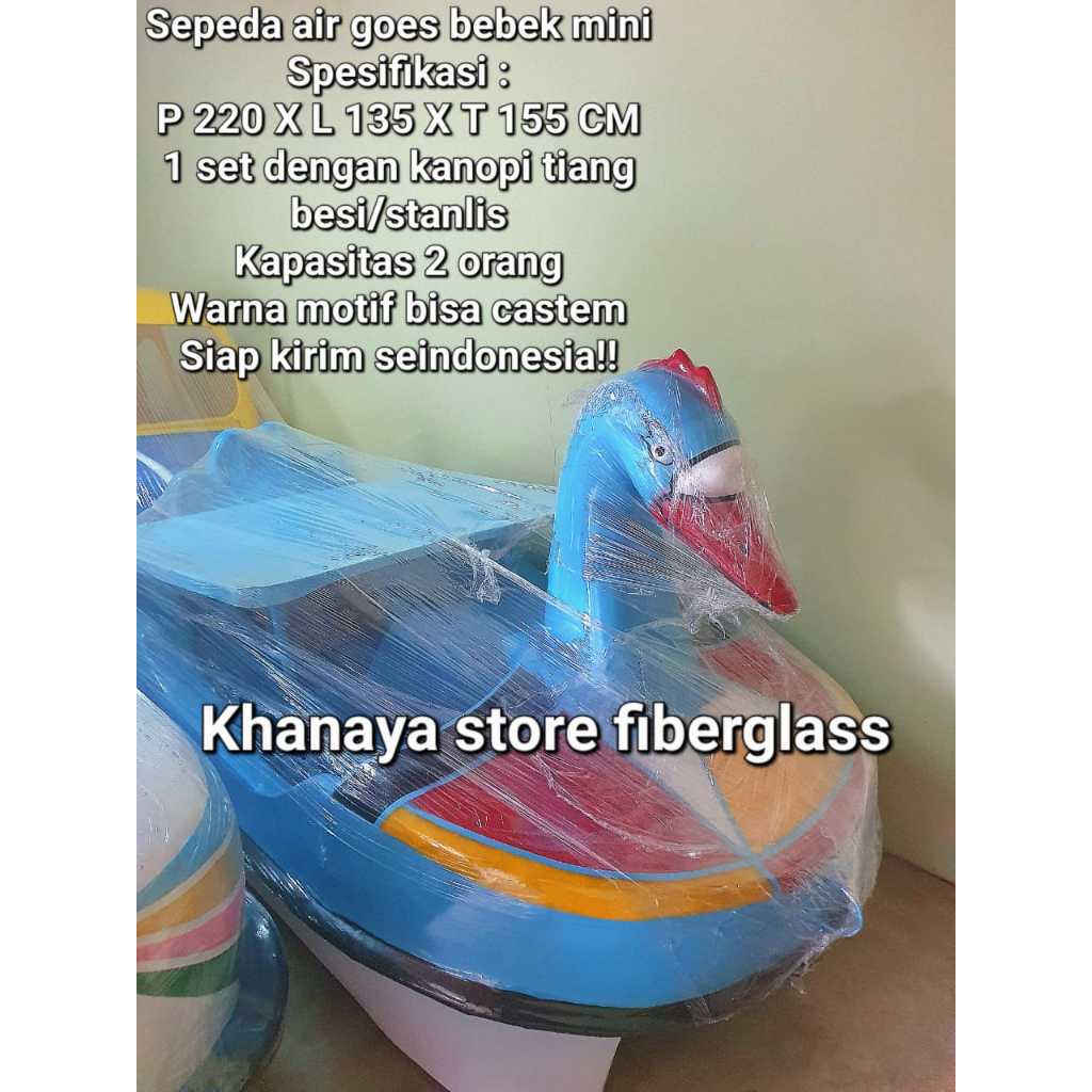 Readystok perahu bebekkan mini biru,mainan bebekkan gowes siapkirim seindonesia