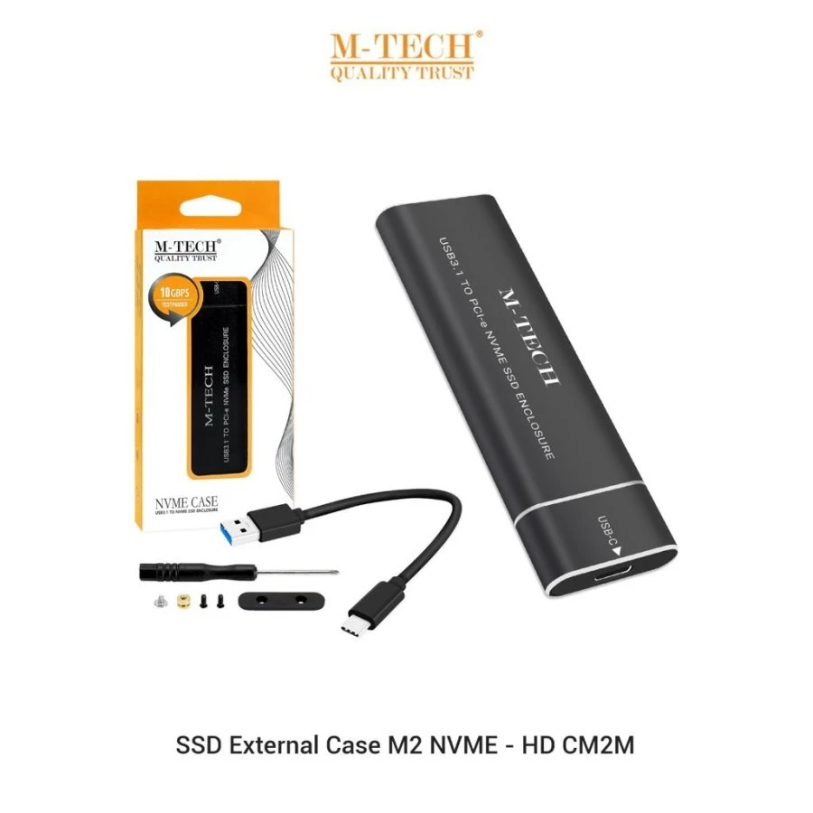 Case External Casing SSD M.2 NVME USB 3.1 Type C / Case Enclosure SSD NVME M.2