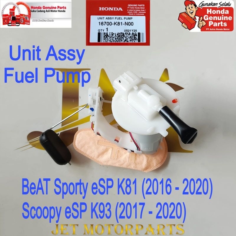 16700K81N00 Fuel Pump Scoopy FI New eSP Beat FI New eSP Asli Honda AHM