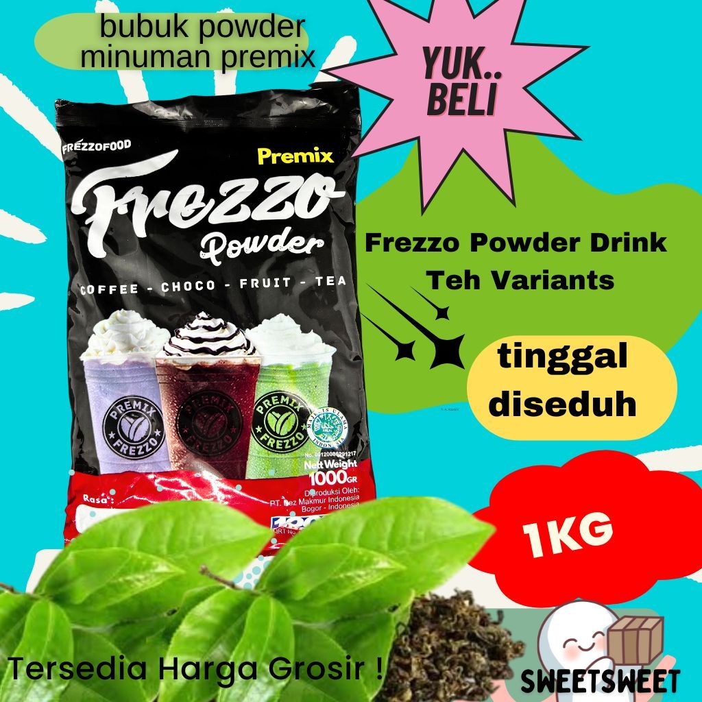 

Sweetsweet Frezzo Drink Powder Varian Teh kemasan 1 Kg | Bisa COD dan Grosir