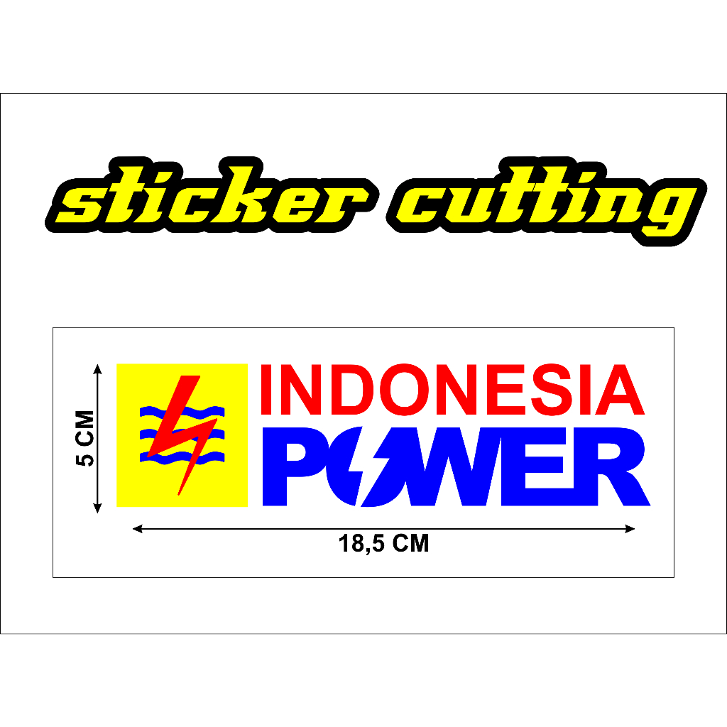 

sticker cutting PLN POWER anti luntur