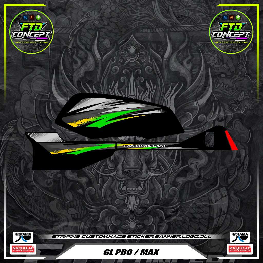 STRIPING STICKER VARIASI GL / STIKER GL MAX / STRIPING GL PRO