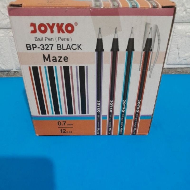 

pulpen joyko BP 327 hitam 0.7mm.harga 1 box besar=12 kotak