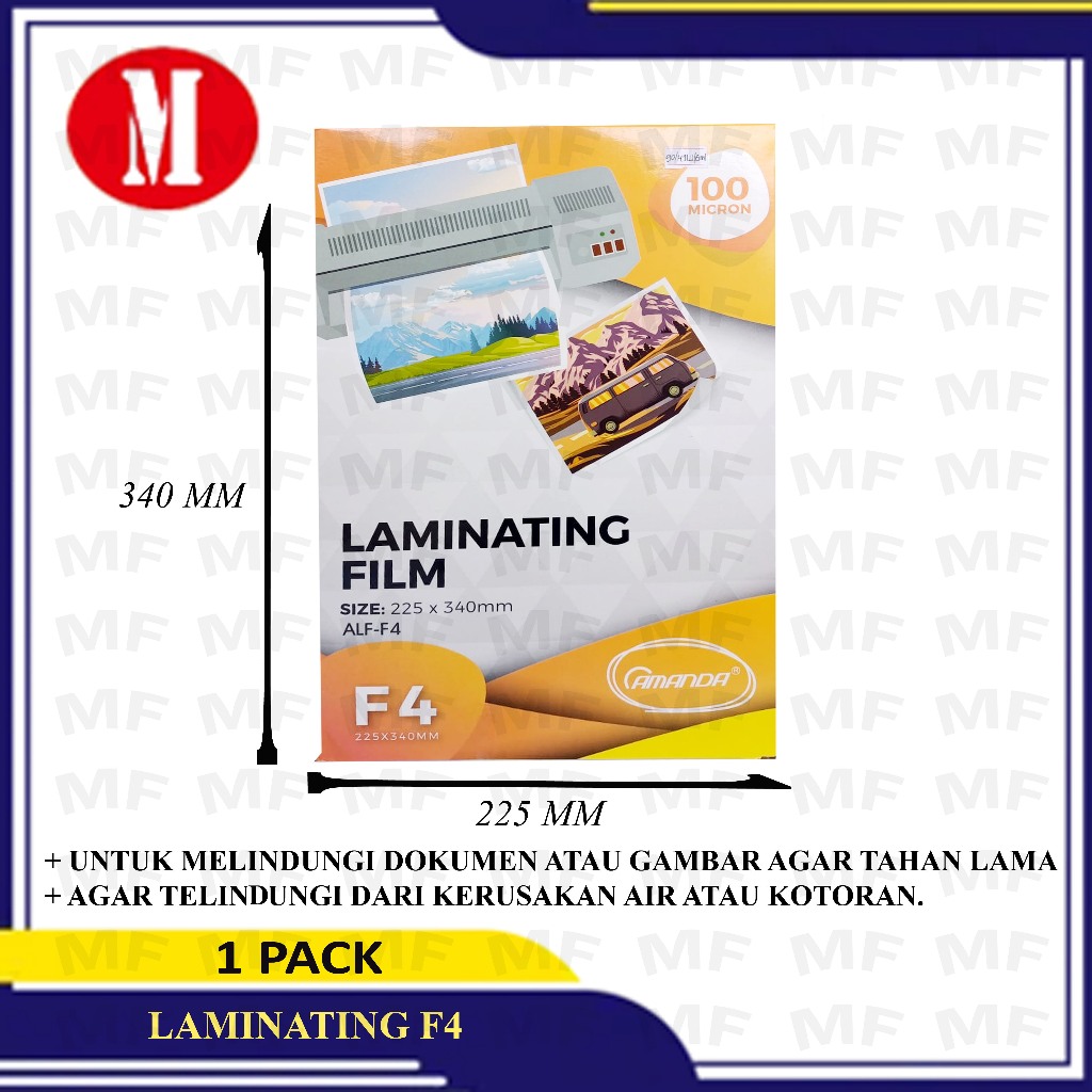 

Plastik Laminating F4 Amanda Plastik Vinil Ukuran F4
