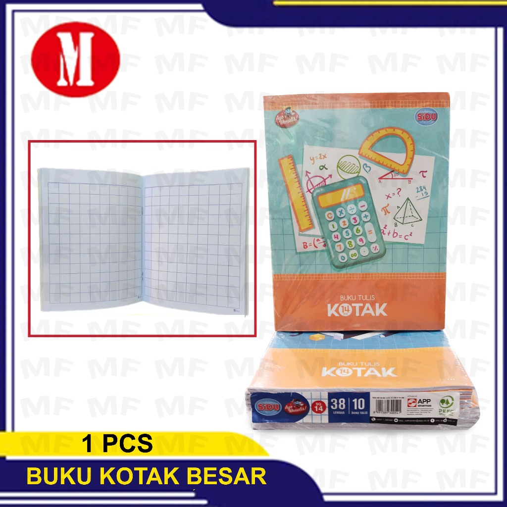 

Buku Tulis Kotak Besar SIDU 38 PCS