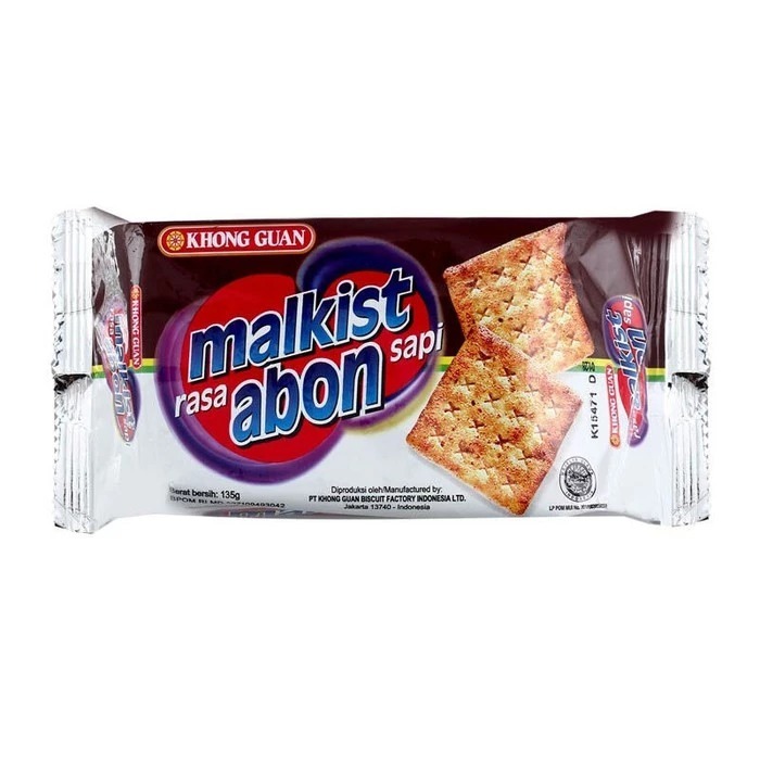 

Khong Guan Malkist Abon Sapi 135g - Biskuit Cemilan Abon Gurih