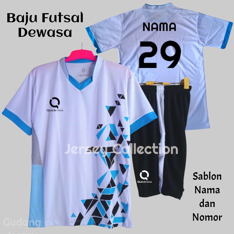 Baju futsal sablon nama dan nomor Kaos bola custom dewasa