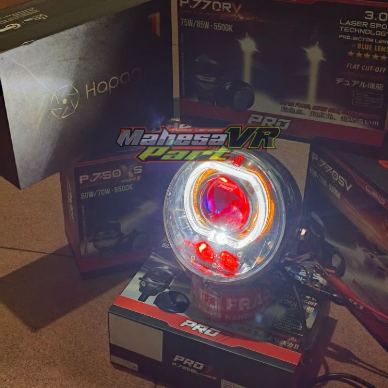 Biled PRO7 CB 125/ Biled CB125 crome set minilaser hapag 2 mata shord BMW sudh RGB set Biled PRO7 P7