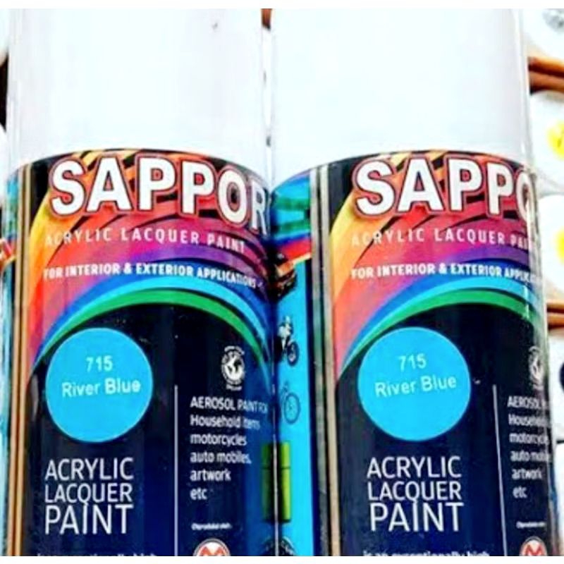 SAPPORO 715 RIVER BLUE CAT SEMPROT SPRAY PAINT PILOK SAPORO WARNA BIRU MUDA