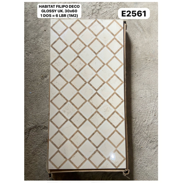 FLIPO DECO GLOSSY UK.30X60 MILAN HABITAT KERAMIK LANTAI DINDING