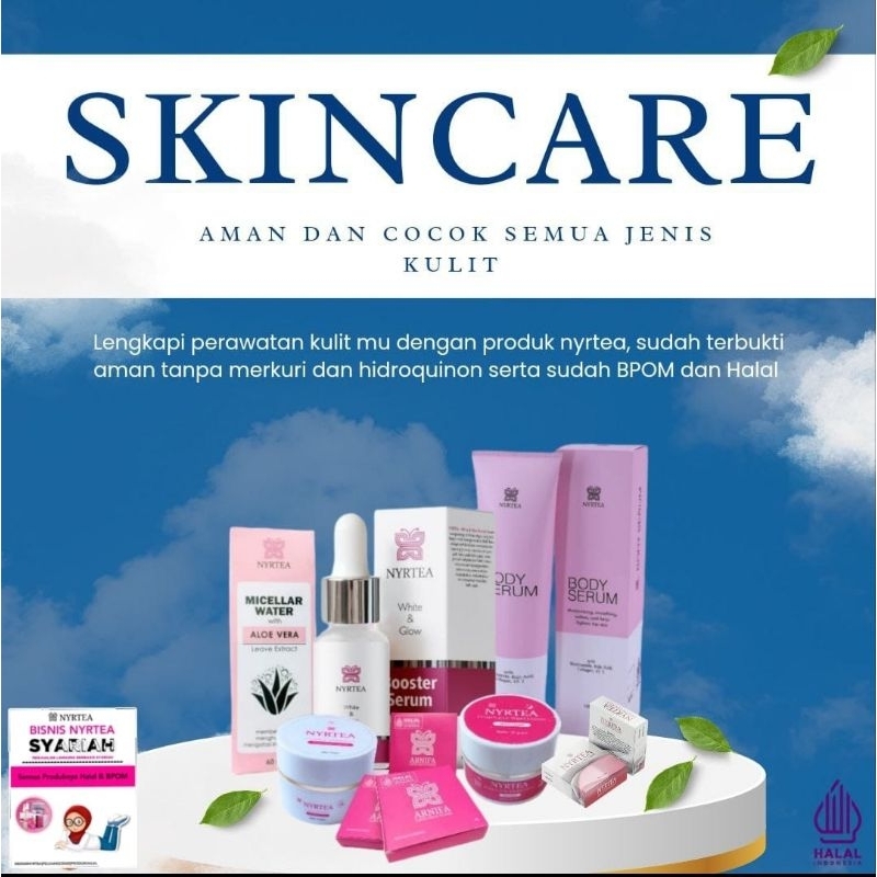 SKINCARE PERAWATAN WAJAH DAN TUBUH HALAL BPOM 100% ORI By NYRTEA
