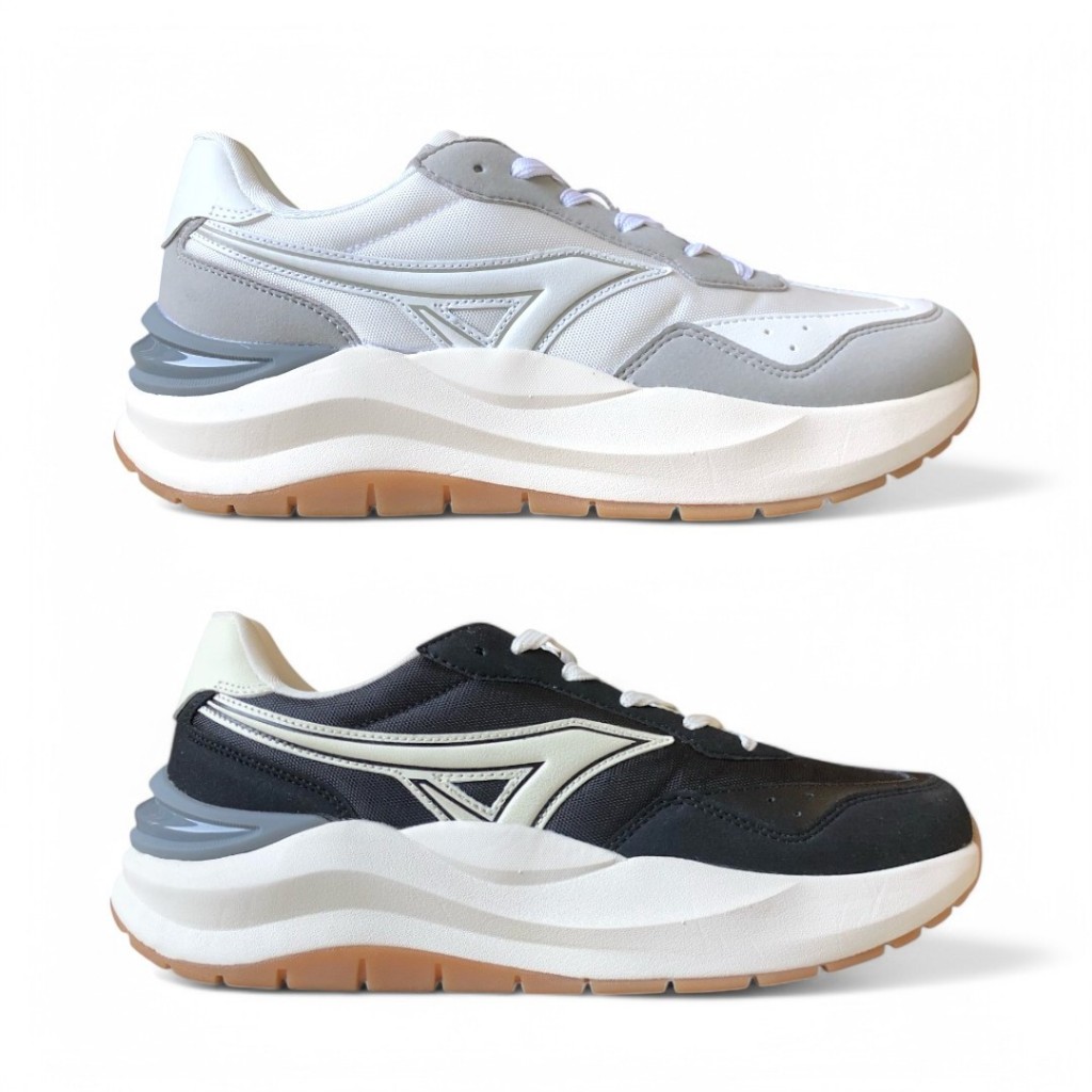 Sepatu Sneakers Casual Sporty Pria Hitam Putih - Ardiles Volstog