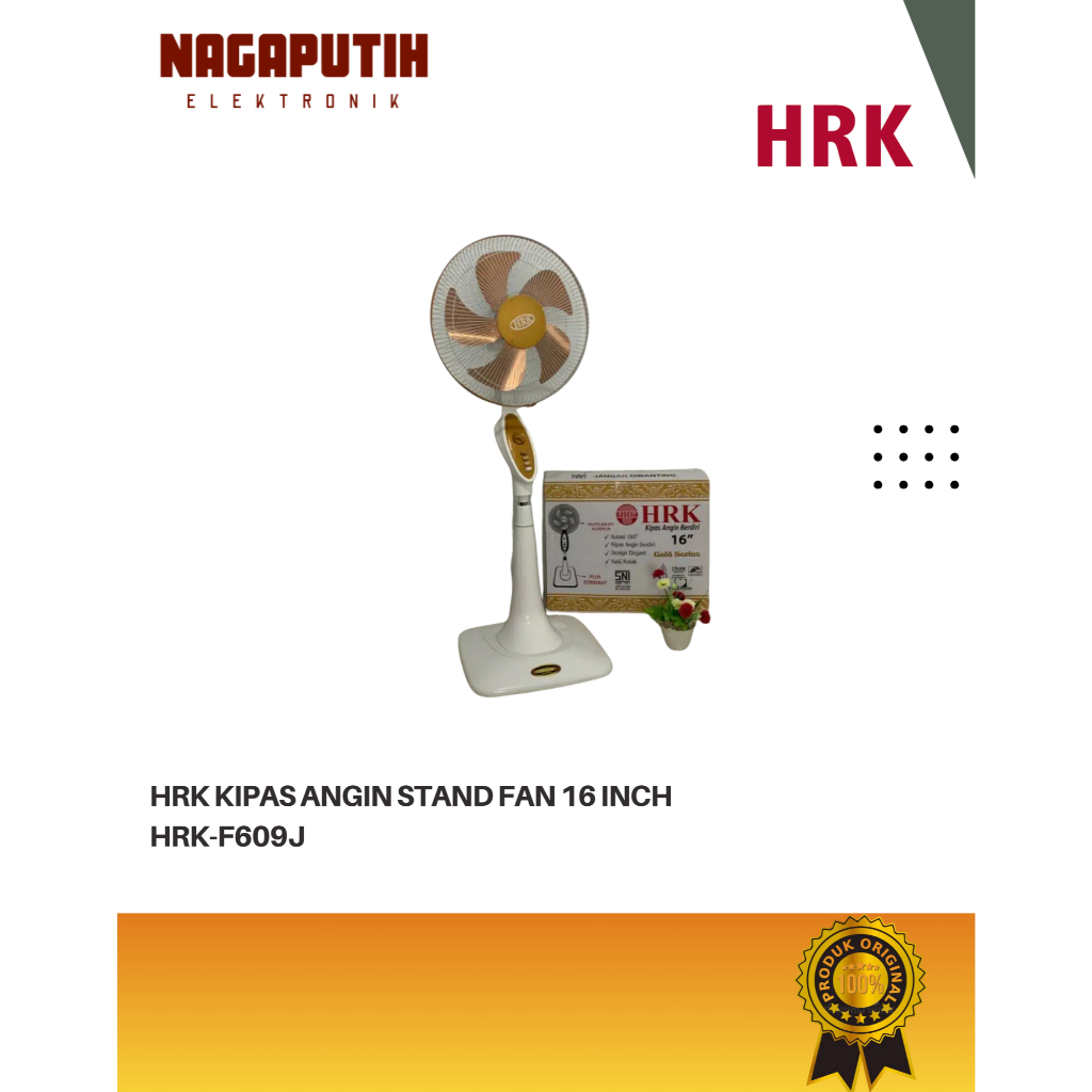 HRK STAND FAN KIPAS ANGIN BERDIRI F609J GARANSI RESMI