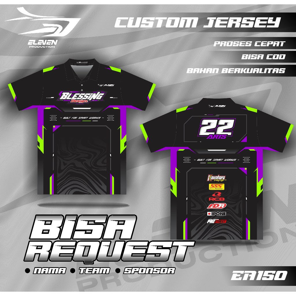 JERSEY RACING polo baju balap racing custom full printing jersey balap jersey bisa ubah nama nomor j