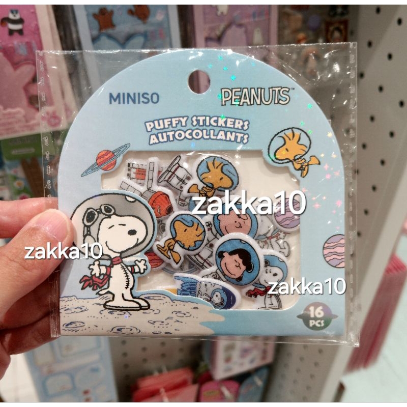 

Miniso Stiker Snoopy Puffy Stickers Autocollants