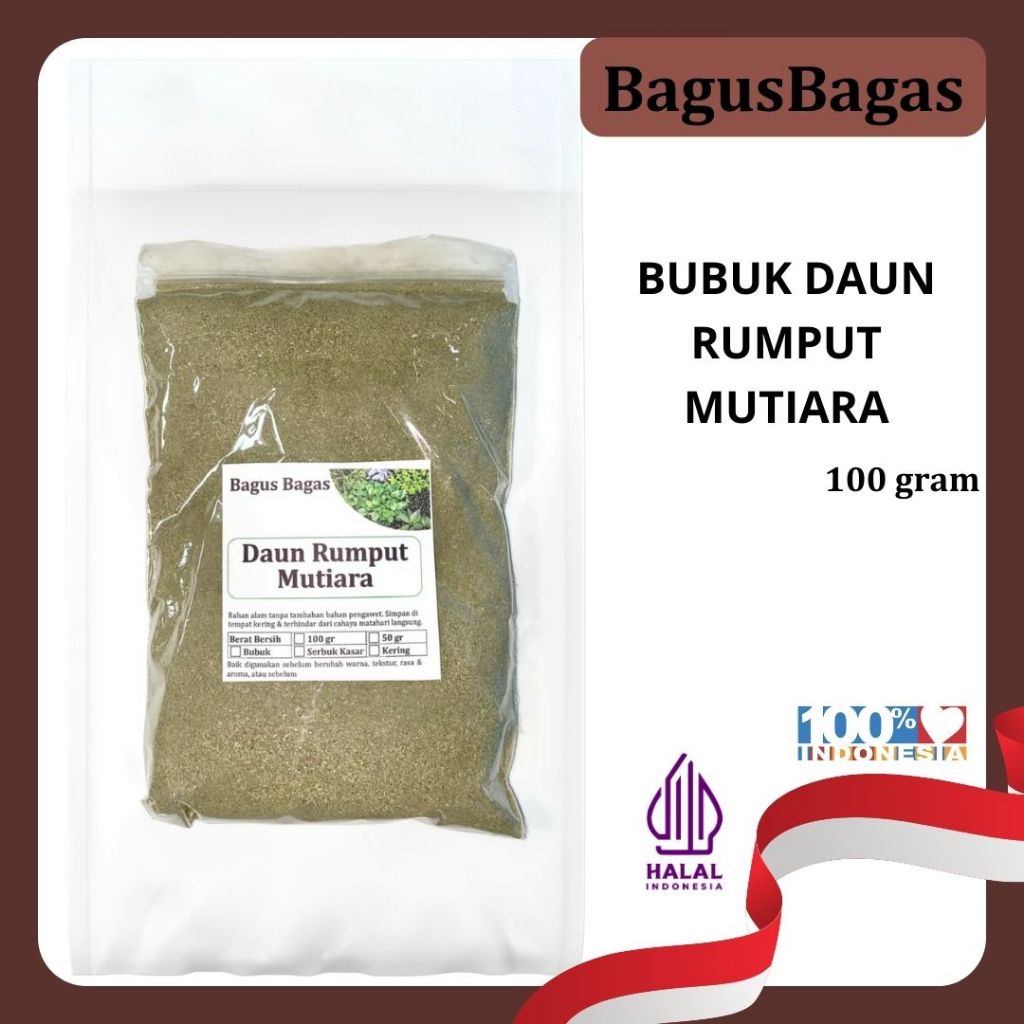 

Bubuk Daun Rumput Mutiara 100gr – Herbal Alami untuk Detoksifikasi & Peradangan