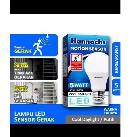 Lampu Hannochs 5 watt Motion Sensor