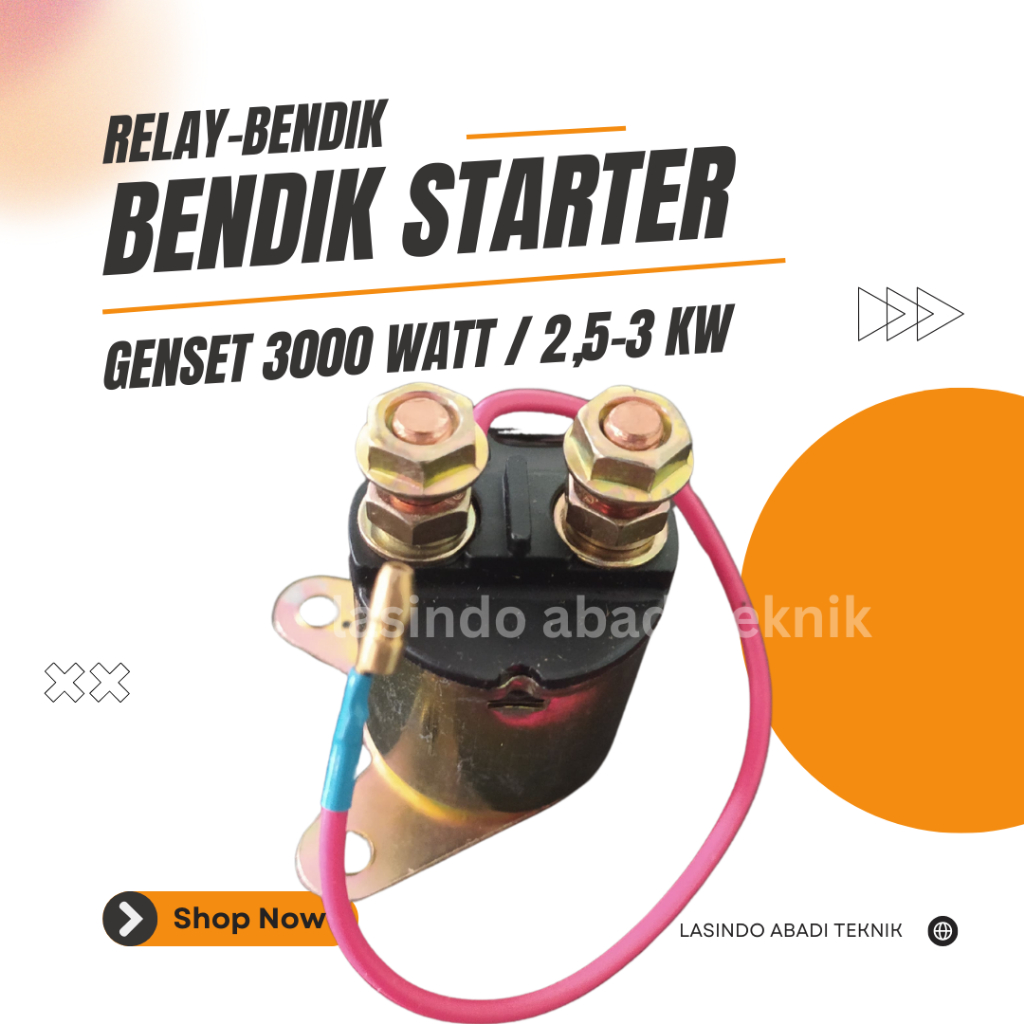 bendik genset 2500-3000 watt relay starter genset tipe 5000