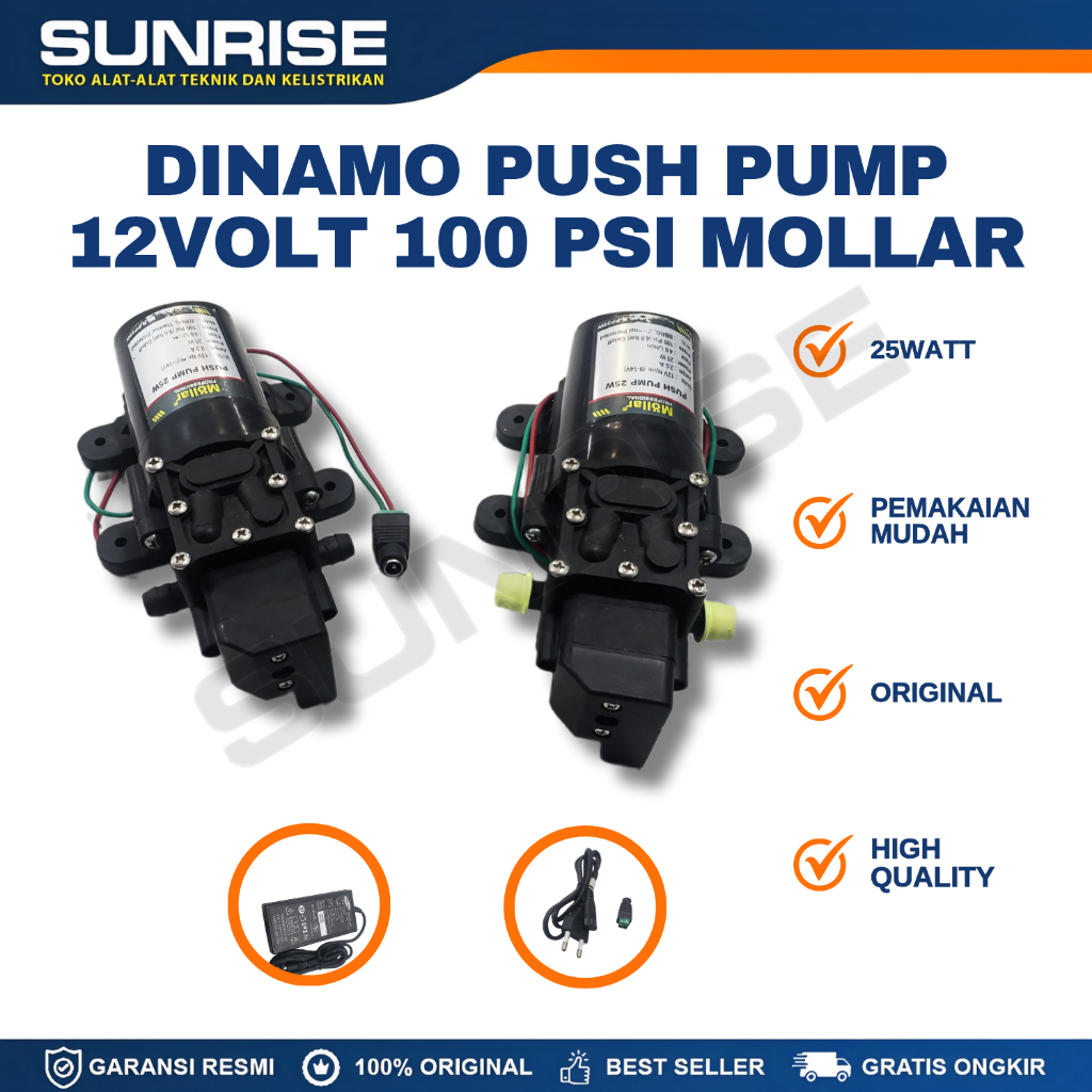 DINAMO PUSH PUMP MOLLAR/DINAMO POMPA AIR ELEKTRIK POMPA AIR