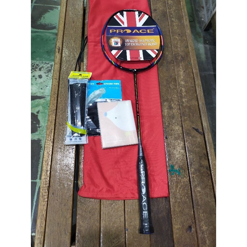 Raket Badminton Pro Ace Ultra Power 1 ORG Original Full Set