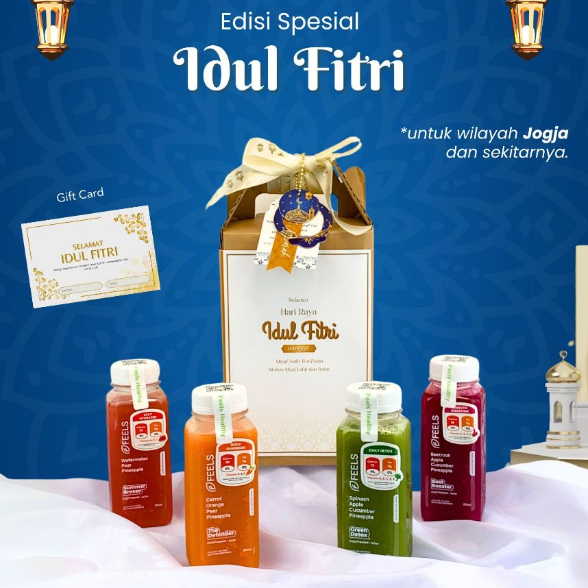 

Feels Hampers Lebaran Idul Fitri Cold Pressed Juice Edisi Terbatas (Khusus Instant)