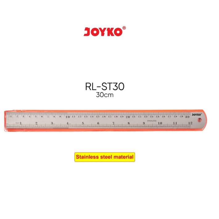 

Joyko Stainless Steel Ruler Penggaris Besi 30 Cm