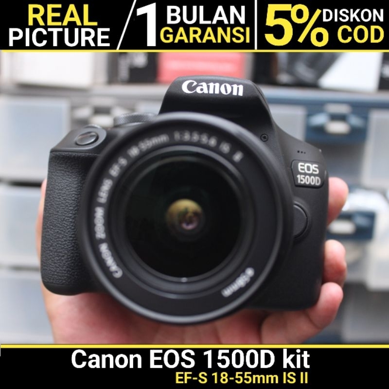 Canon 1500D kit 18-55mm IS II BEKAS