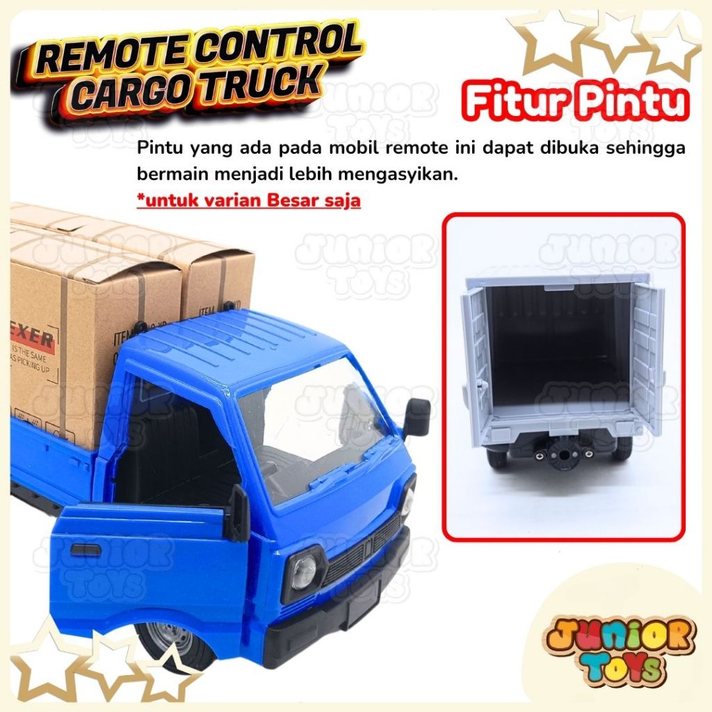 Cuci Gudang Mobil Remote Control Rc Pick Up Box Cargo Truck Miniatur Carry Apv Mainan Rc Mobilan
