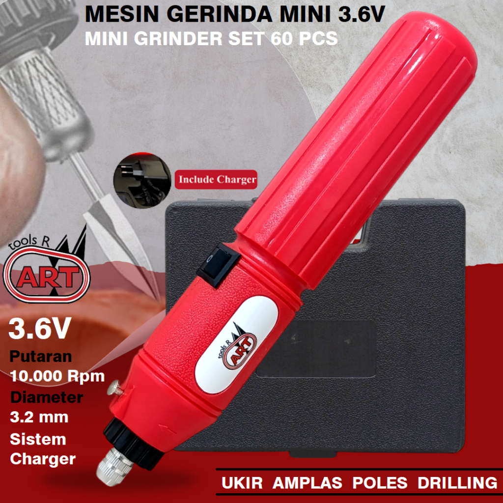 Gerenda Listrik Bor Mini 60 Pcs Mini Grinder Mini Drill Electric Elektrik Engraver Grinder Ukir Set
