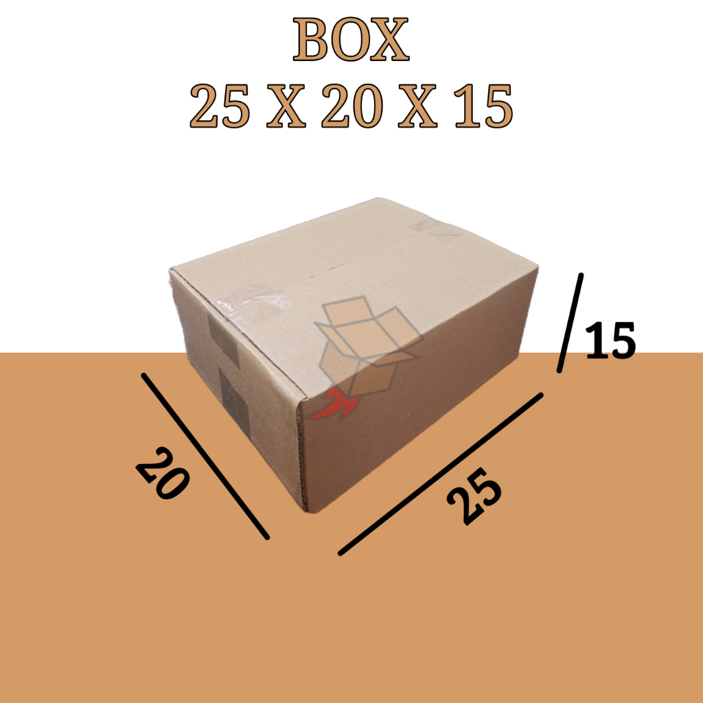 Kardus Polos Karton Box Coklat DieCut 25x20x15