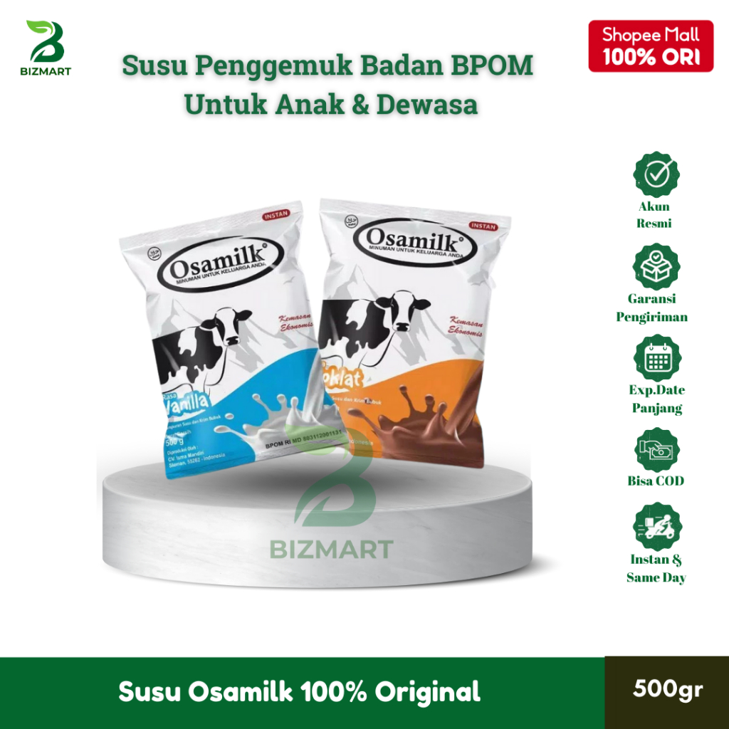 

Susu Penggemuk Badan Ampuh Osamilk Original BPOM Terbukti Untuk Anak dan Dewasa