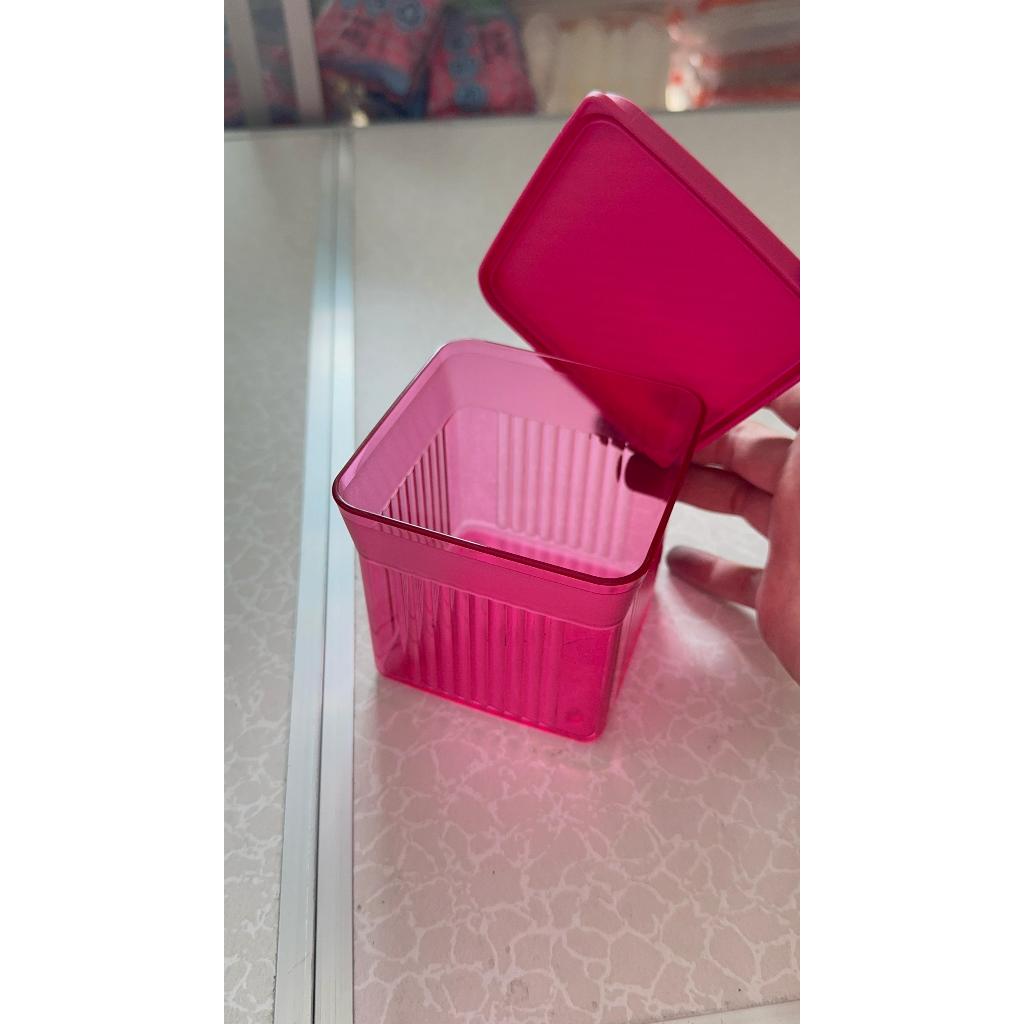 Tupperware Family Mate Square Small (Toples Crystal) – Pink